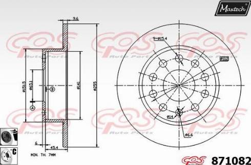 Maxtech 871082.6060 - Тормозной диск autosila-amz.com