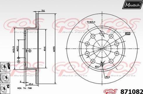 Maxtech 871082.6880 - Тормозной диск autosila-amz.com