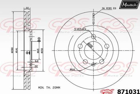 Maxtech 871031.0000 - Тормозной диск autosila-amz.com