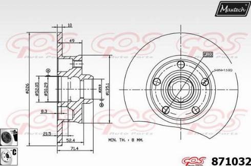 Maxtech 871032.6060 - Тормозной диск autosila-amz.com