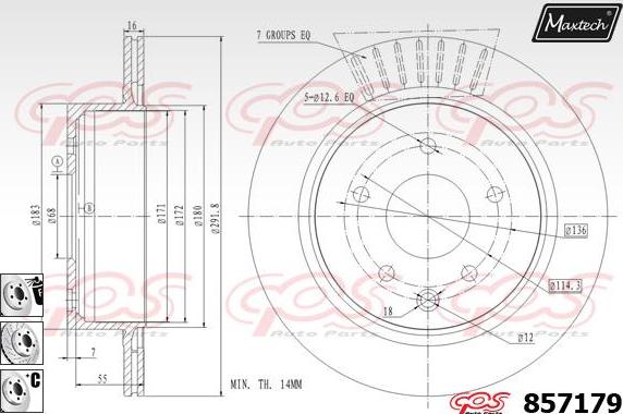 Maxtech 871032 - Тормозной диск autosila-amz.com