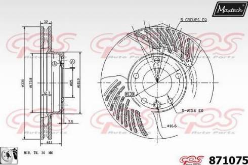 Maxtech 871075.0080 - Тормозной диск autosila-amz.com