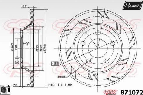 Maxtech 871072.0060 - Тормозной диск autosila-amz.com