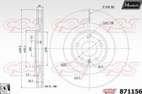 Maxtech 871156.0080 - Тормозной диск autosila-amz.com