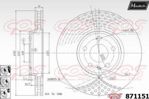 Maxtech 871151.6880 - Тормозной диск autosila-amz.com