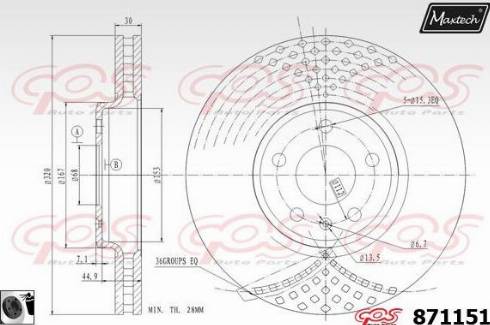 Maxtech 871151.0060 - Тормозной диск autosila-amz.com