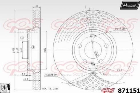 Maxtech 871151.0080 - Тормозной диск autosila-amz.com