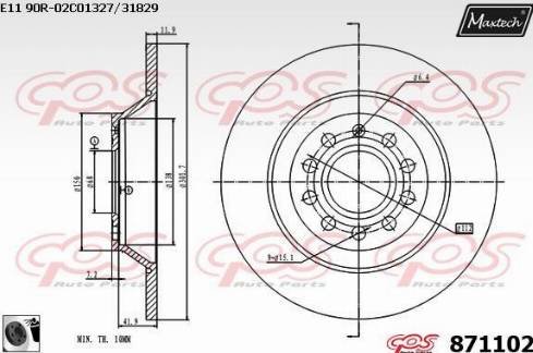 Maxtech 871102.0060 - Тормозной диск autosila-amz.com