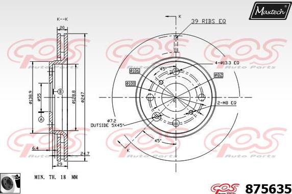 Maxtech 871115 - Тормозной диск autosila-amz.com