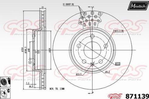 Maxtech 871139.6060 - Тормозной диск autosila-amz.com