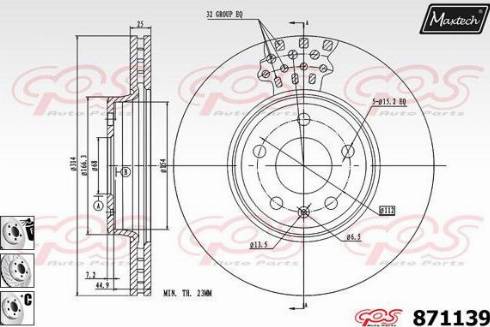 Maxtech 871139.6880 - Тормозной диск autosila-amz.com