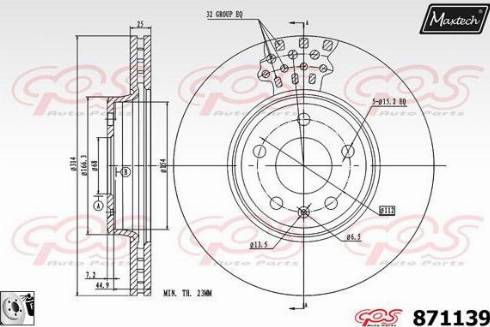 Maxtech 871139.0080 - Тормозной диск autosila-amz.com