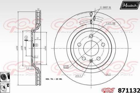 Maxtech 871132.6060 - Тормозной диск autosila-amz.com