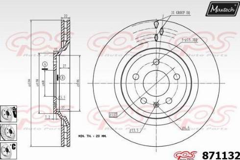 Maxtech 871132.6880 - Тормозной диск autosila-amz.com