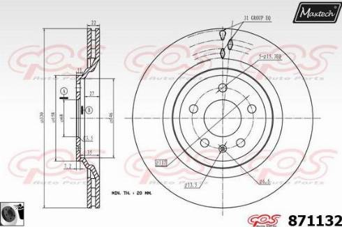 Maxtech 871132.0060 - Тормозной диск autosila-amz.com