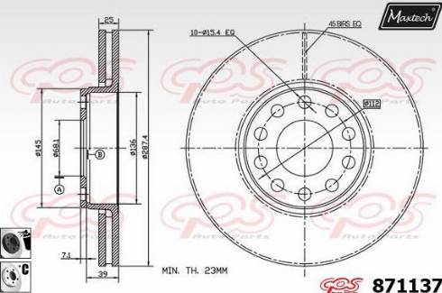 Maxtech 871137.6060 - Тормозной диск autosila-amz.com