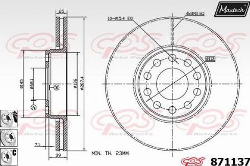 Maxtech 871137.6980 - Тормозной диск autosila-amz.com