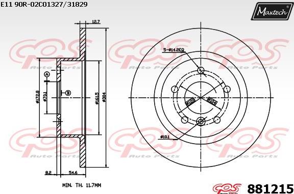 Maxtech 871137 - Тормозной диск autosila-amz.com