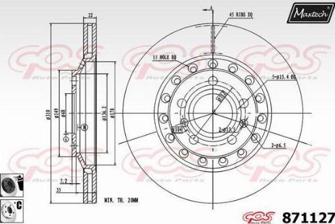 Maxtech 871127.6060 - Тормозной диск autosila-amz.com