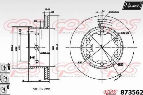 Maxtech 873562.6980 - Тормозной диск autosila-amz.com