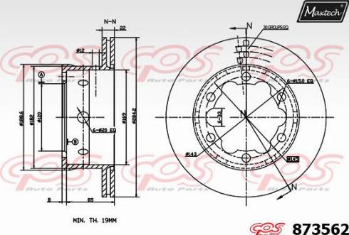 Maxtech 873562.0000 - Тормозной диск autosila-amz.com