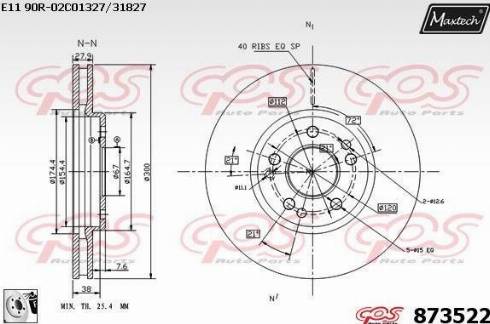 Maxtech 873522.0080 - Тормозной диск autosila-amz.com