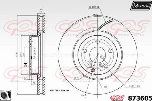 Maxtech 873605.0060 - Тормозной диск autosila-amz.com