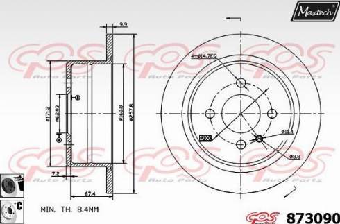 Maxtech 873090.6060 - Тормозной диск autosila-amz.com