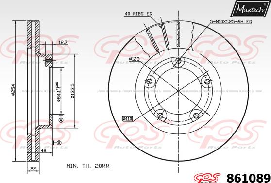 Maxtech 873046 - Тормозной диск autosila-amz.com