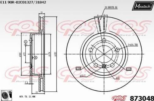 Maxtech 873048.0060 - Тормозной диск autosila-amz.com