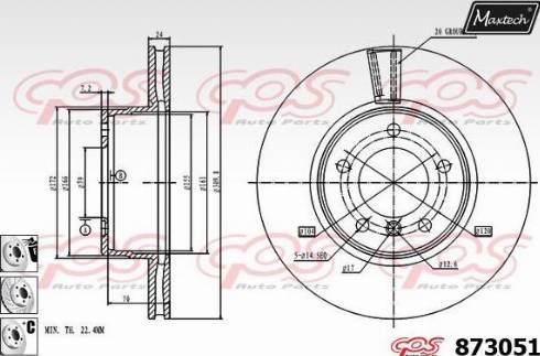 Maxtech 873051.6880 - Тормозной диск autosila-amz.com