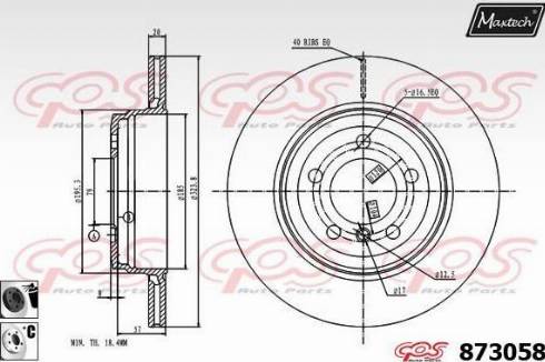 Maxtech 873058.6060 - Тормозной диск autosila-amz.com