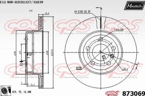 Maxtech 873069.0060 - Тормозной диск autosila-amz.com