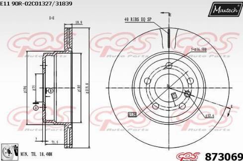 Maxtech 873069.0080 - Тормозной диск autosila-amz.com