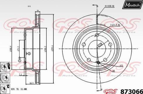 Maxtech 873066.6880 - Тормозной диск autosila-amz.com