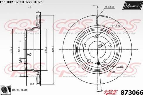 Maxtech 873066.0060 - Тормозной диск autosila-amz.com