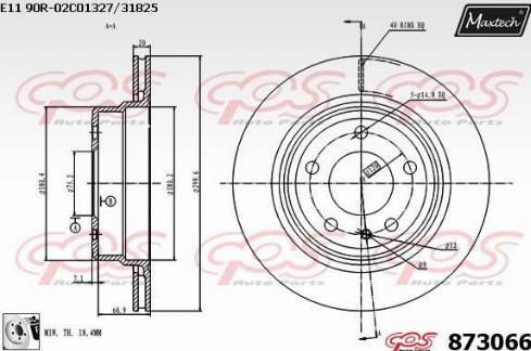 Maxtech 873066.0080 - Тормозной диск autosila-amz.com