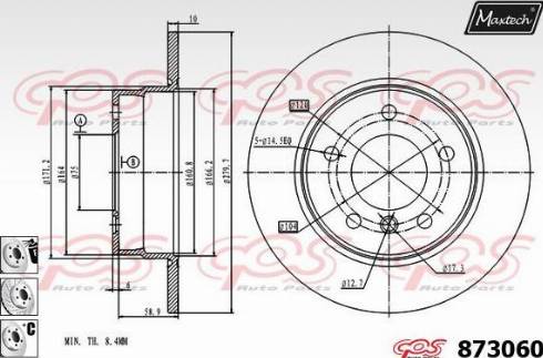 Maxtech 873060.6880 - Тормозной диск autosila-amz.com