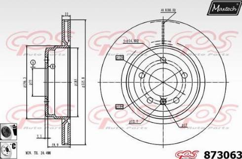 Maxtech 873063.6060 - Тормозной диск autosila-amz.com