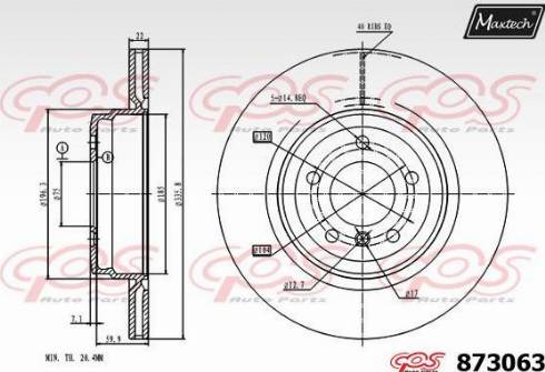 Maxtech 873063.0000 - Тормозной диск autosila-amz.com