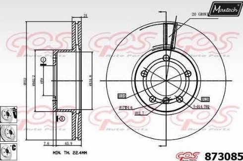 Maxtech 873085.6880 - Тормозной диск autosila-amz.com