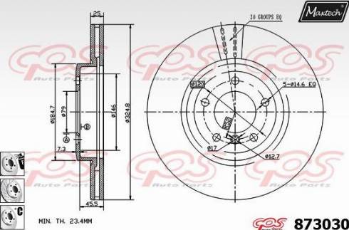 Maxtech 873030.6980 - Тормозной диск autosila-amz.com