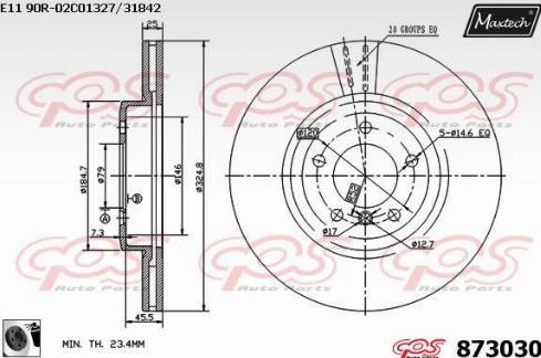 Maxtech 873030.0060 - Тормозной диск autosila-amz.com