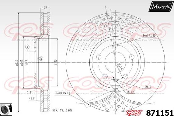 Maxtech 873024 - Тормозной диск autosila-amz.com