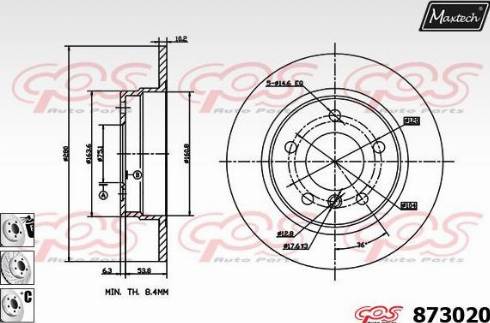 Maxtech 873020.6980 - Тормозной диск autosila-amz.com