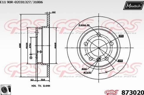 Maxtech 873020.0060 - Тормозной диск autosila-amz.com