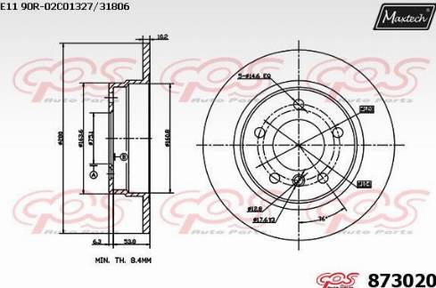 Maxtech 873020.0000 - Тормозной диск autosila-amz.com