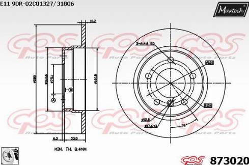 Maxtech 873020.0080 - Тормозной диск autosila-amz.com