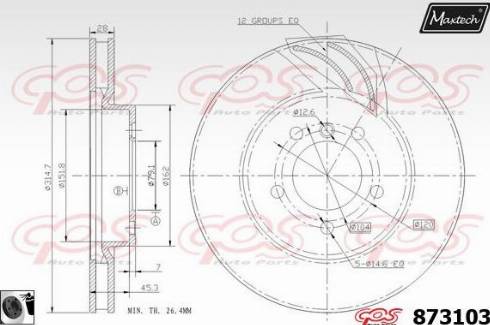 Maxtech 873103.0060 - Тормозной диск autosila-amz.com