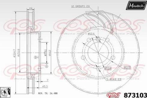 Maxtech 873103.0080 - Тормозной диск autosila-amz.com